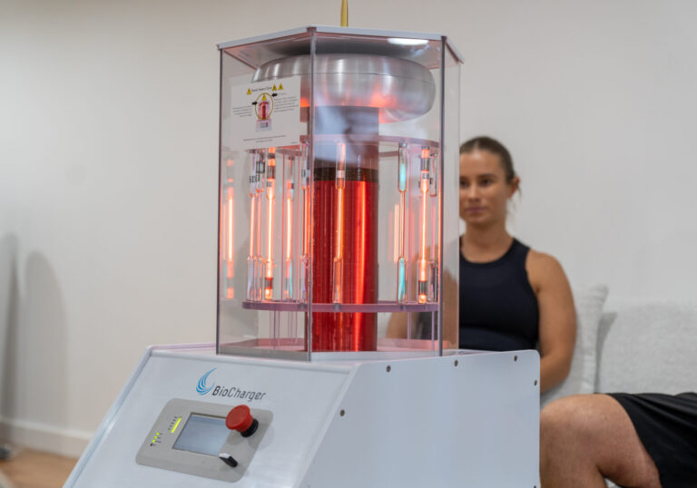 BioCharger NG device enhancing health and recovery through advanced PEMF and light therapy at Fortis Fit personal training Studio in Sydney, Australia